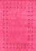 Machine Washable Abstract Pink Contemporary Rug, wshcon2614pnk