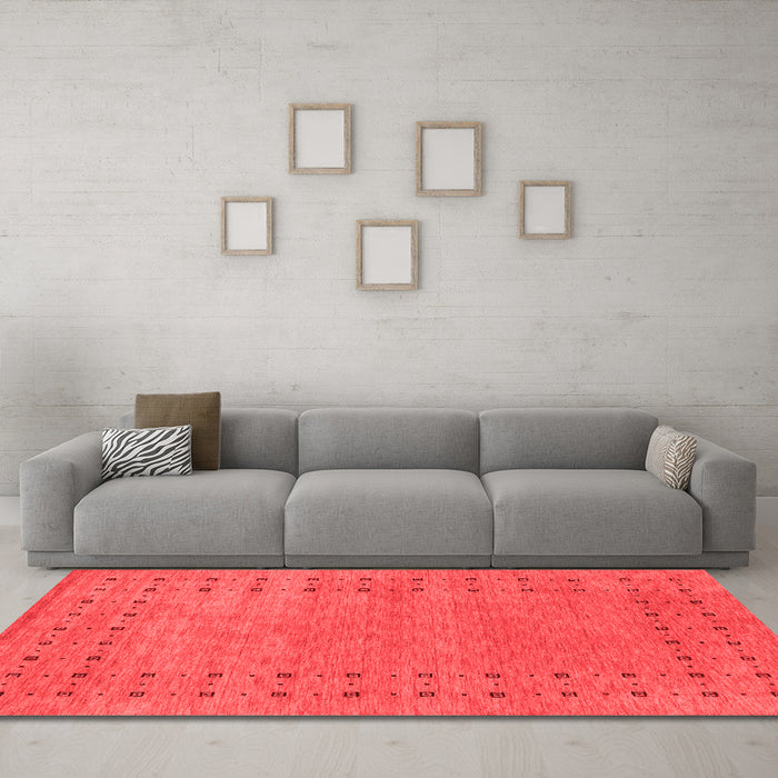 Contemporary Red Washable Rugs