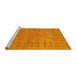 Sideview of Machine Washable Abstract Yellow Contemporary Rug, wshcon2614yw