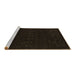 Sideview of Machine Washable Abstract Brown Contemporary Rug, wshcon2615brn