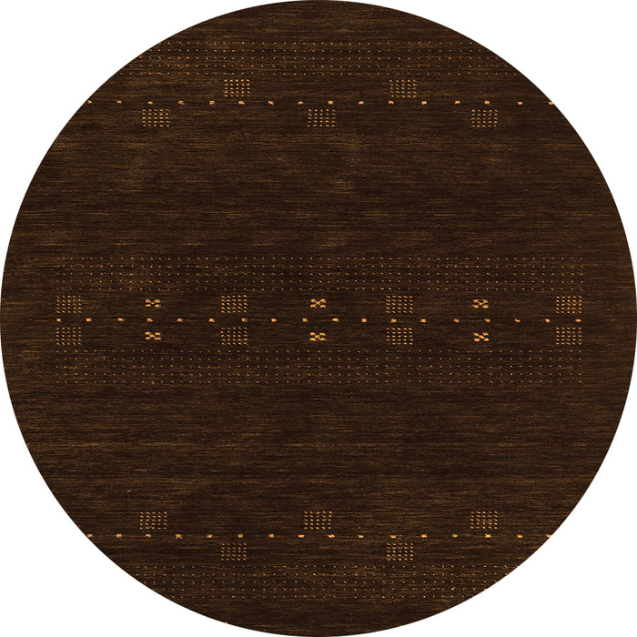 Square Abstract Orange Contemporary Rug, con2615org