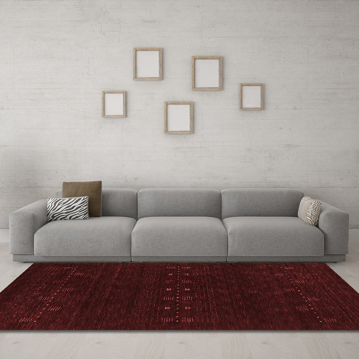 Contemporary Red Washable Rugs