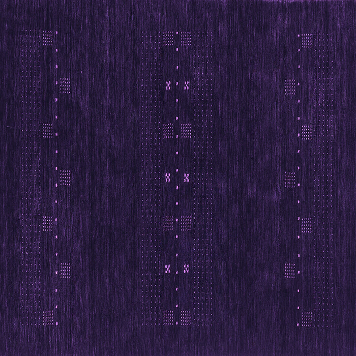 Square Abstract Purple Contemporary Rug, con2615pur
