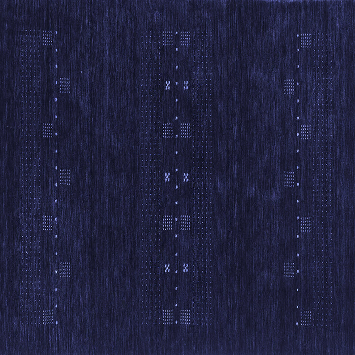 Square Abstract Blue Contemporary Rug, con2615blu