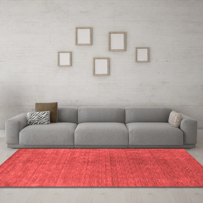 Contemporary Red Washable Rugs