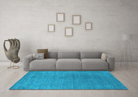 Machine Washable Abstract Light Blue Contemporary Rug, wshcon2616lblu