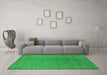 Machine Washable Abstract Green Contemporary Area Rugs in a Living Room,, wshcon2616grn