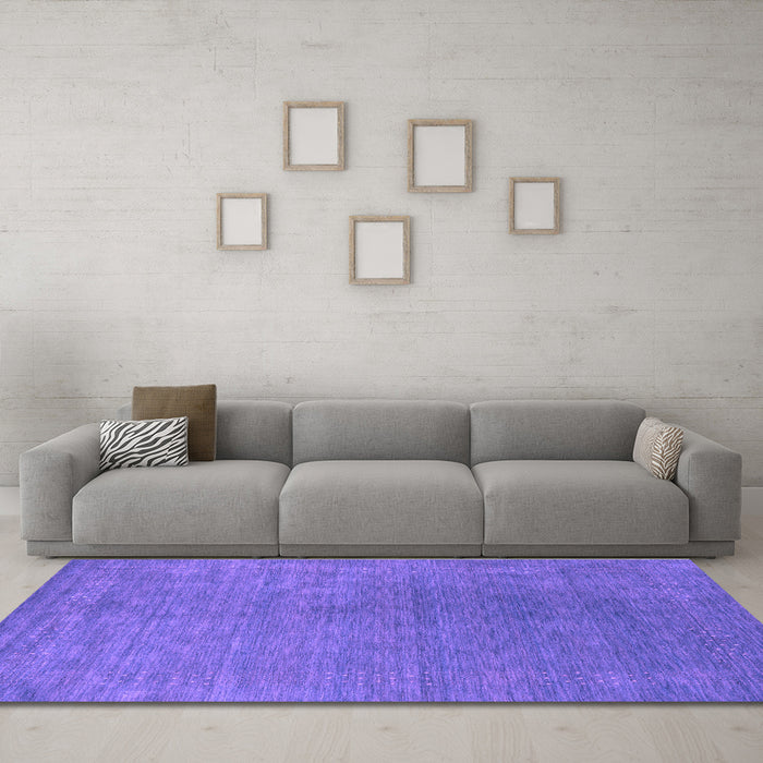 Machine Washable Abstract Purple Contemporary Area Rugs in a Living Room, wshcon2616pur