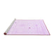Sideview of Machine Washable Solid Purple Modern Area Rugs, wshcon2617pur