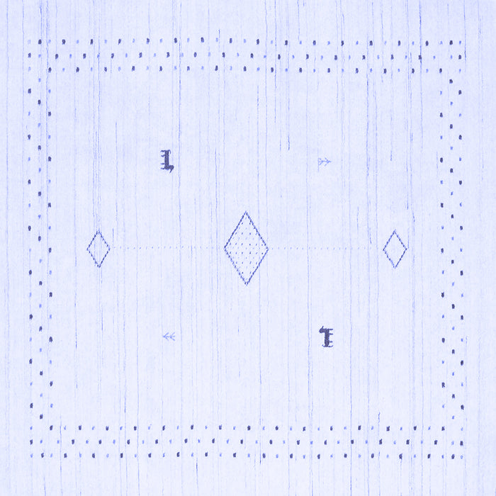 Square Solid Blue Modern Rug, con2617blu