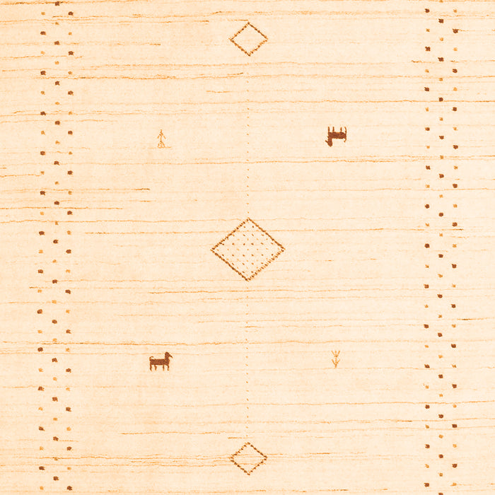 Solid Orange Modern Rug, con2617org