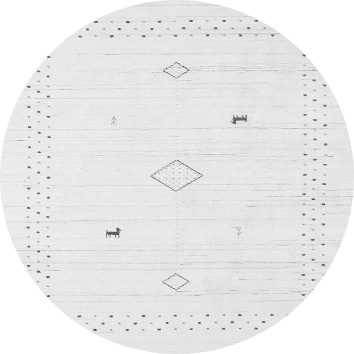 Square Solid Gray Modern Rug, con2617gry