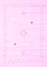 Machine Washable Solid Pink Modern Rug, wshcon2617pnk