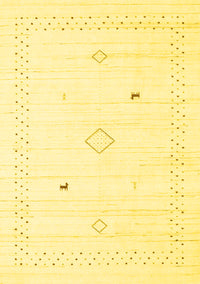 Solid Yellow Modern Rug, con2617yw