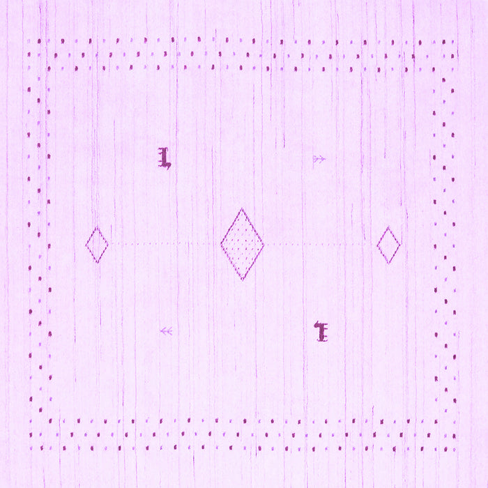 Square Machine Washable Solid Purple Modern Area Rugs, wshcon2617pur