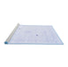 Sideview of Machine Washable Solid Blue Modern Rug, wshcon2617blu