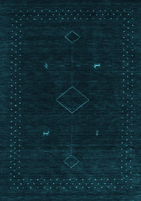 Abstract Light Blue Contemporary Rug, con2618lblu