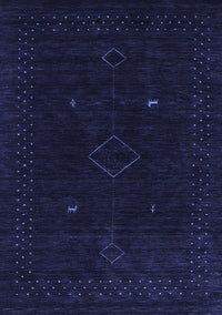 Abstract Blue Contemporary Rug, con2618blu