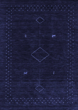 Abstract Blue Contemporary Rug, con2618blu