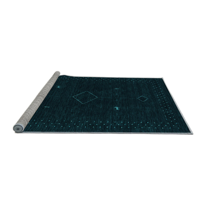 Sideview of Machine Washable Abstract Light Blue Contemporary Rug, wshcon2618lblu