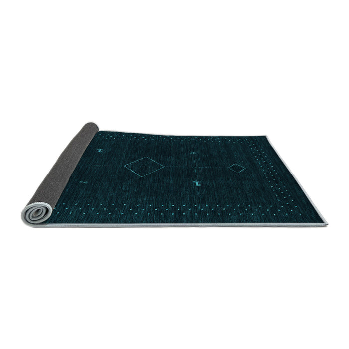 Sideview of Abstract Light Blue Contemporary Rug, con2618lblu