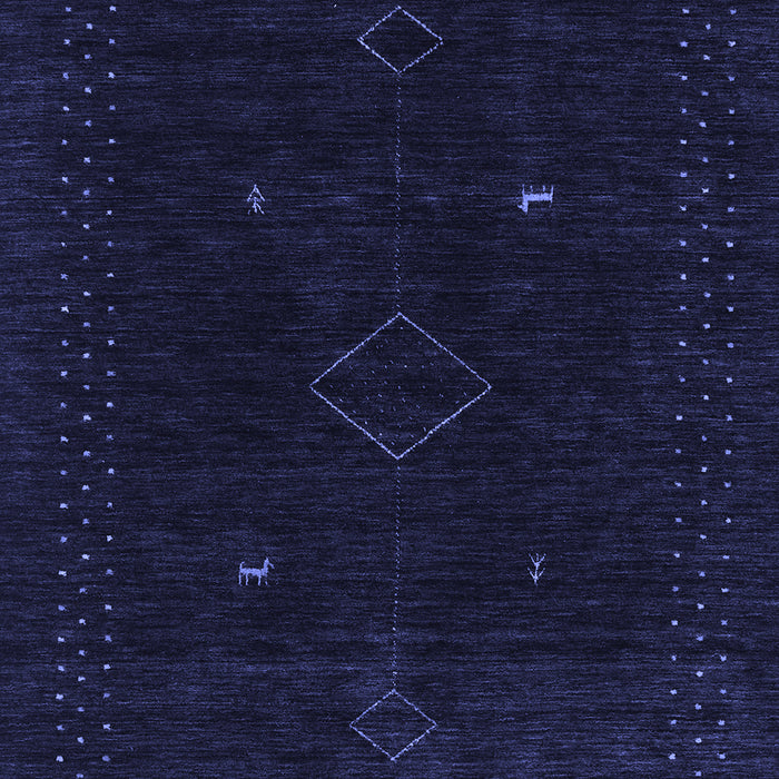 Abstract Blue Contemporary Rug, con2618blu