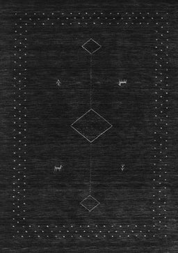 Abstract Gray Contemporary Rug, con2618gry