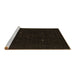 Sideview of Machine Washable Abstract Brown Contemporary Rug, wshcon2618brn