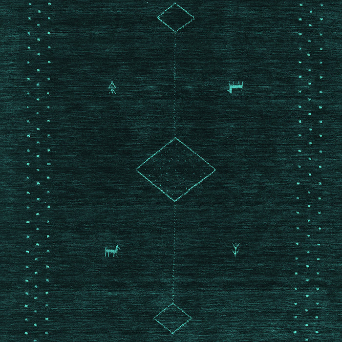 Abstract Turquoise Contemporary Rug, con2618turq