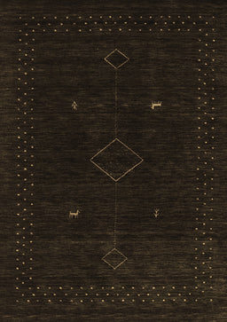 Abstract Brown Contemporary Rug, con2618brn