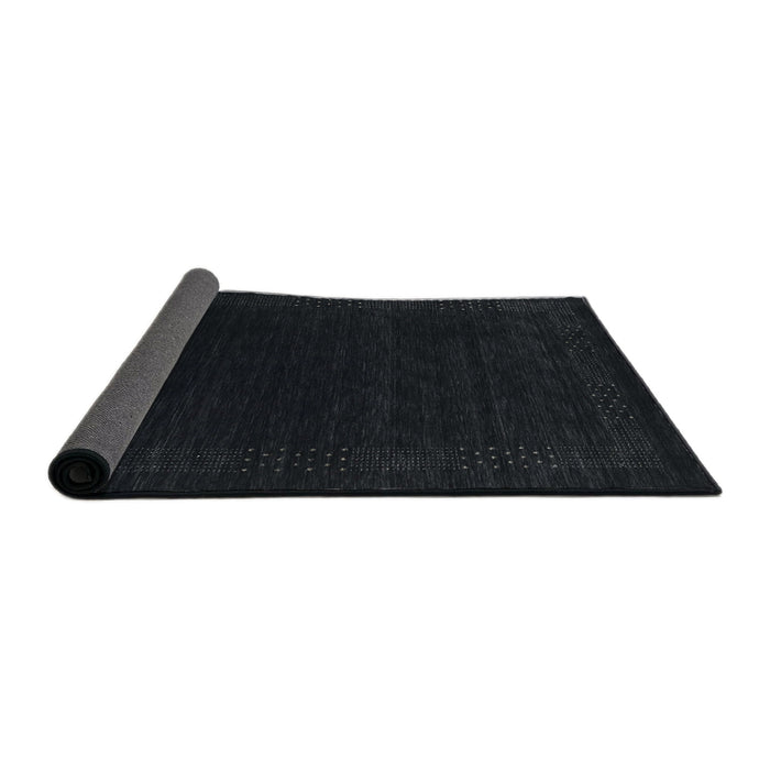 Thickness of Contemporary Gunmetal Green Modern Rug, con2619
