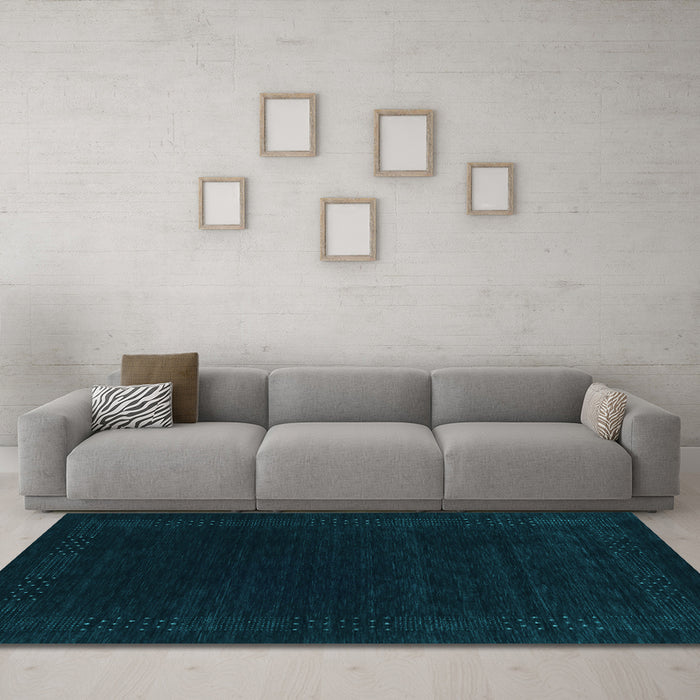 Machine Washable Abstract Light Blue Contemporary Rug in a Living Room, wshcon2619lblu