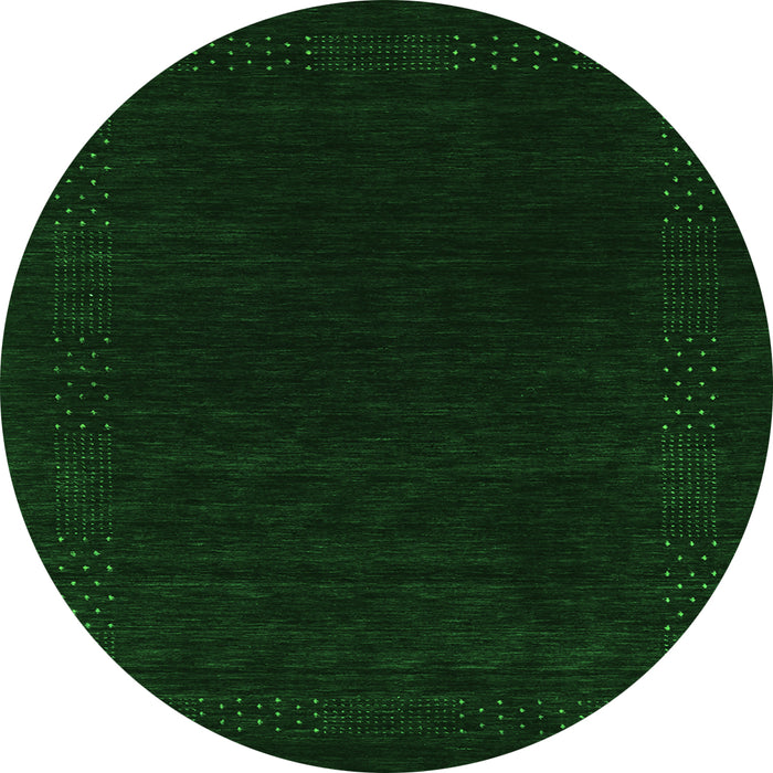 Square Abstract Green Contemporary Rug, con2619grn