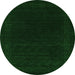 Square Abstract Green Contemporary Rug, con2619grn