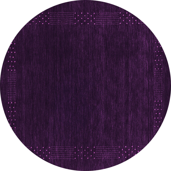 Round Abstract Pink Contemporary Rug, con2619pnk