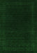 Serging Thickness of Machine Washable Abstract Green Contemporary Area Rugs, wshcon2619grn