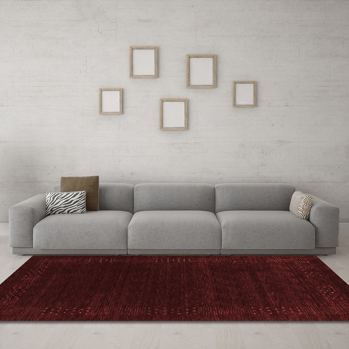 Contemporary Red Washable Rugs