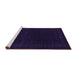 Sideview of Machine Washable Abstract Purple Contemporary Area Rugs, wshcon2619pur