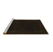 Sideview of Machine Washable Abstract Brown Contemporary Rug, wshcon2619brn