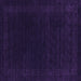 Square Abstract Purple Contemporary Rug, con2619pur