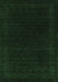 Machine Washable Abstract Emerald Green Contemporary Area Rugs, wshcon2619emgrn