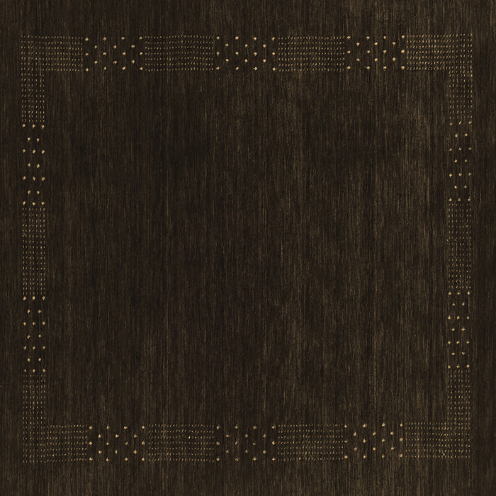 Square Machine Washable Abstract Brown Contemporary Rug, wshcon2619brn