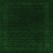 Serging Thickness of Abstract Green Contemporary Rug, con2619grn