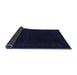 Sideview of Abstract Blue Contemporary Rug, con2619blu