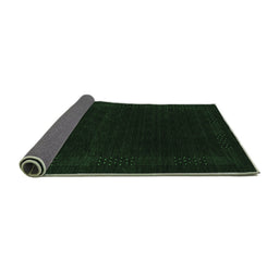 Sideview of Abstract Emerald Green Contemporary Rug, con2619emgrn