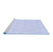 Sideview of Machine Washable Abstract Blue Contemporary Rug, wshcon261blu