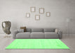 Machine Washable Abstract Green Contemporary Area Rugs in a Living Room,, wshcon261grn