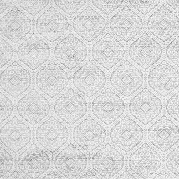 Round Machine Washable Abstract Gray Contemporary Rug, wshcon261gry