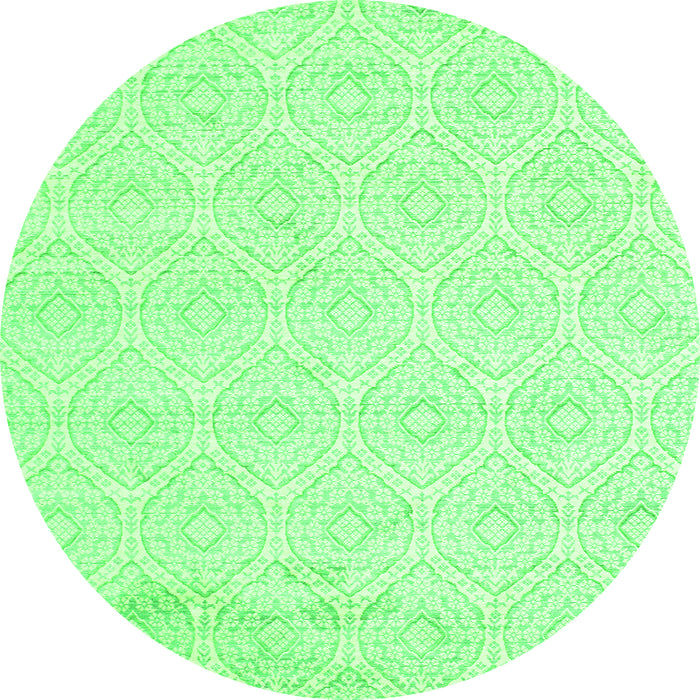 Machine Washable Abstract Green Contemporary Area Rugs, wshcon261grn