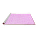 Sideview of Machine Washable Abstract Pink Contemporary Rug, wshcon261pnk